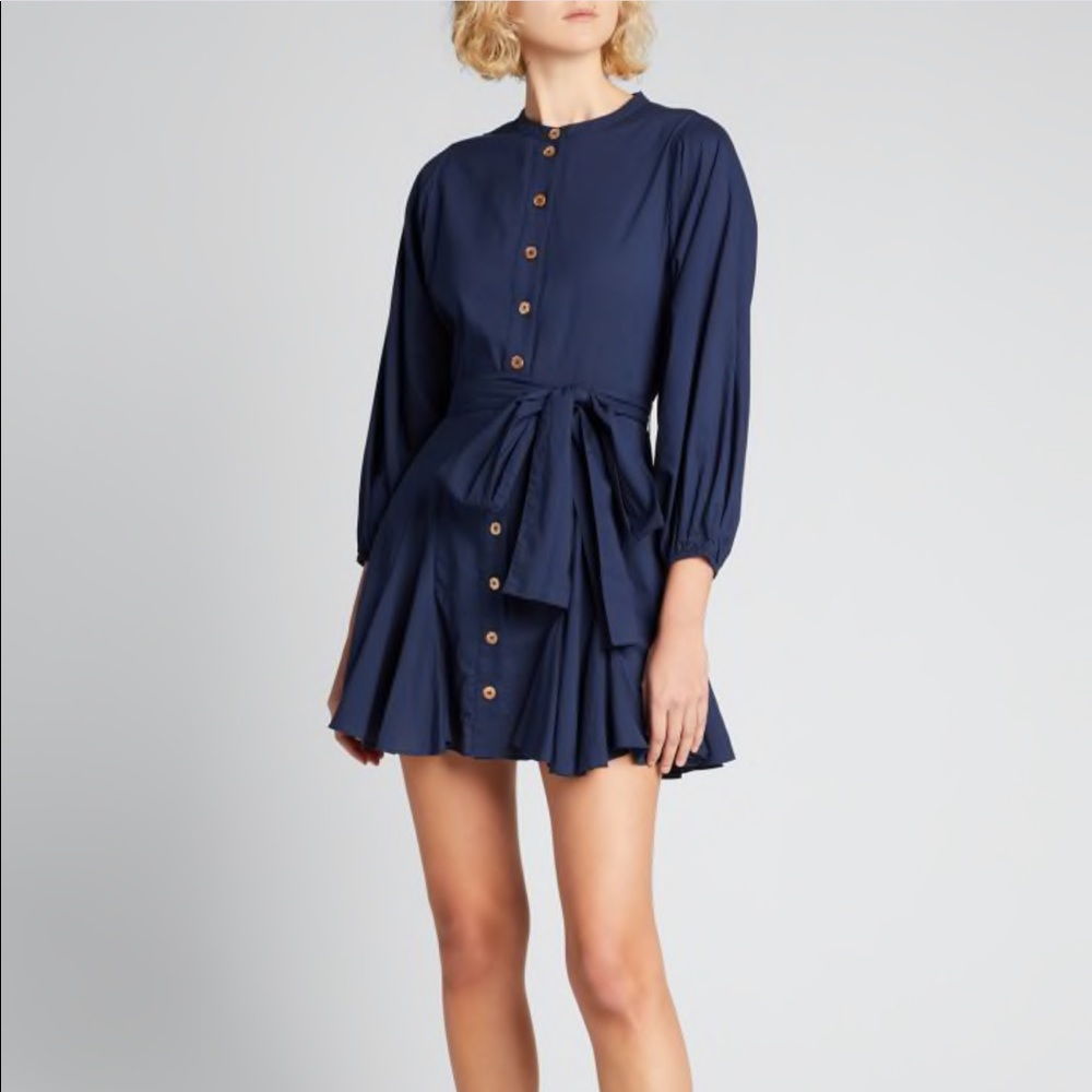 SOLD NWT Rhode Emma Dolman-Sleeve Button-Front Dress